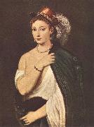 TIZIANO Vecellio, Portrait of a Young Woman r